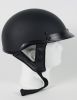 1Fb - Dot Flat Black Motorcycle Half Helmet Beanie Helmets