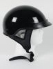 1Gb - Dot Gloss Black Motorcycle Half Helmet Beanie Helmets