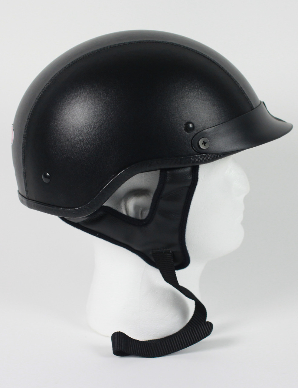 1L - Dot Leather Shorty Motorcycle Helmet