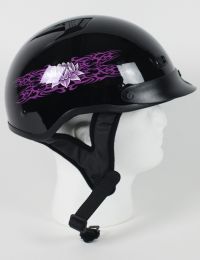 1Vlot - Lotus Dot Shorty Motorcycle Helmet
