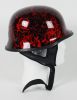 103Byr - Dot German Boneyard Red Motorcycle Helmet