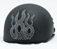 Rhinestone Helmet Patch - Flame