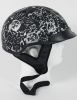 1Mbyb - Dot Matte Bone Yard Black Shorty Motorcycle Helmet