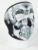 Face Mask - Neoprene Glow In The Dark, Blk & White Skull Face