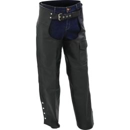 Rocky Mountain Hides Solid Genuine Buffalo Leather Motorcycle Chaps