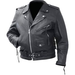 Rocky Mountain Hides Solid Genuine Cowhide Leather Classic Motorcycle Jacket