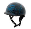Exbyb - Dot Polo Style Boneyard Blue Motorcycle Helmet