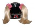 Motorcycle Helmet Pigtails - Blonde