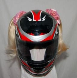 Motorcycle Helmet Pigtails - Blonde