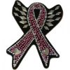 Rhinestone Helmet Patch - Breast Cancer