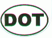 Dot Motorcycle Helmet Sticker (1 Dozen)