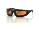 Biker Sunglasses - Foamerz 2 Sunglasses, Blk Frame, Anti-Fog Amber, Ansi Z87