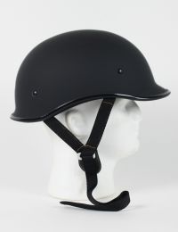 Rhd102 - Dot Polo Flat Black Motorcycle Helmet
