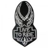 Rhinestone Helmet Patch - Eagle