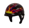 1Ff - Dot Fire Flame Shorty Motorcycle Helmet