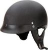 1Fb - Dot Flat Black Motorcycle Half Helmet Beanie Helmets