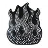 Rhinestone Helmet Patch - Flame