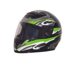 Rz80Gg - Dot Full Face Green Graphic Motorcycle Helmet
