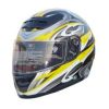 Rz80Y - Dot Full Face Yellow Graphic Motorcycle Helmet