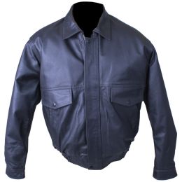Rocky Mountain Hides Solid Genuine Buffalo Leather Bomber Jacket