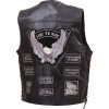 Diamond Plate Rock Design Genuine Buffalo Leather Vest