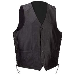 Diamond Plate Solid Genuine Leather Vest