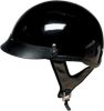 1Gb - Dot Gloss Black Motorcycle Half Helmet Beanie Helmets