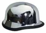 German Chrome Novelty Motorcycle Helmet