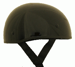 500Gb - Gloss Black Beanie Skull Cap Dot Motorcycle Half Helmet