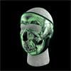 Face Mask - Neoprene Glow In The Dark, Blk & White Skull Face