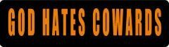 God Hates Cowards Motorcycle Helmet Sticker (1 Dozen)