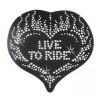 Rhinestone Helmet Patch - Heart