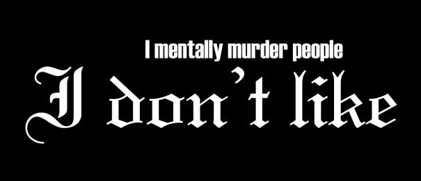 I Mentally Murder People I Donâ€™T Like Motorcycle Helmet Sticker (1 Dozen)