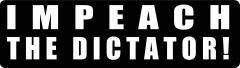 Impeach The Dictator Motorcycle Helmet Sticker (1 Dozen)
