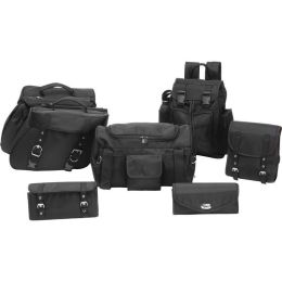 7pc Rock Design Buffalo Leather Motorcycle Bag Set