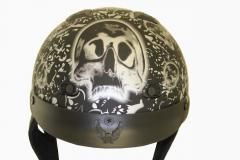 1Fbyb - Dot Matte Bone Yard Black Motorcycle Helmet