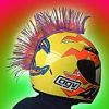 Motorcycle Helmet Mohawk - Multi Colored