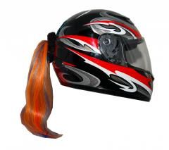 Motorcycle Helmet Ponytail - Multi Colored