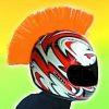 Motorcycle Helmet Mohawk - Orange