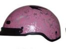 1Vbyp - Dot Vented Pink Boneyard Ladies Motorcycle Half Helmet Beanie Helmets