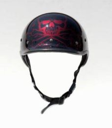 Exbyr - Dot Polo Boneyard Red Motorcycle Helmet