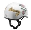 Exsr - Dot Polo Ex Style Lady Rider Silver Motorcycle Helmet