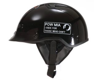 1Vpow - Dot Vented Pow/Miamotorcycle Half Helmet Beanie Helmets