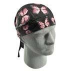 Skull Cap - Pink Butterflies Do-Rag