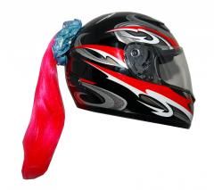 Motorcycle Helmet Ponytail - Pink