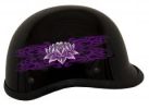 Purple Lotus Jockey Novelty Motorcycle Helmet