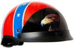 1Rf - Dot Rebel Flag Shorty Motorcycle Helmet