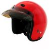 Rmtr - Dot Red 3/4 Motorcycle Helmet. Three Quarter Helmet