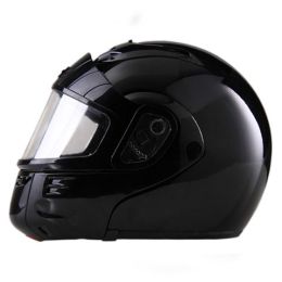 Snowb - Dot Full Face Gloss Black Modular Snowmobile Helmet