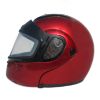 Snowbg - Dot Full Face Gloss Wine Modular Snowmobile Helmet